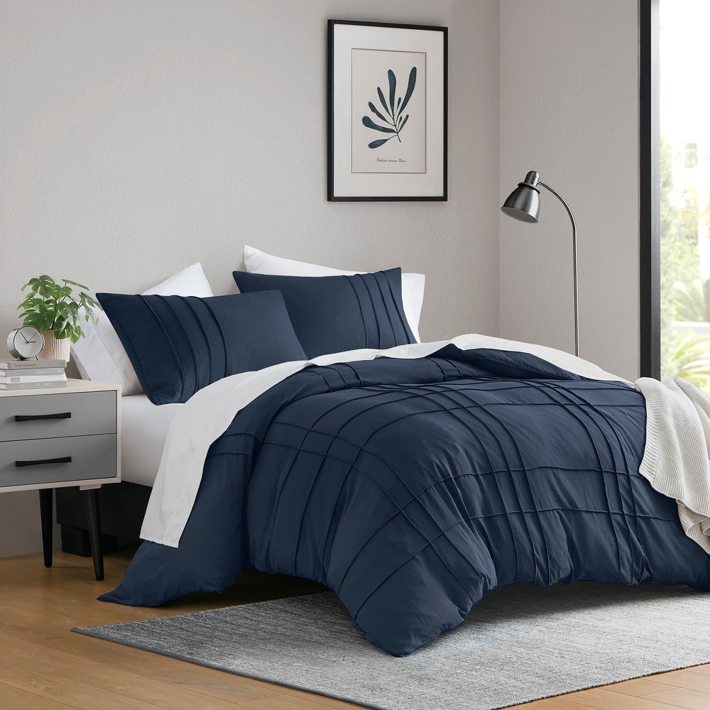 Chelsea Square Evans Pinch Pleated Soft Washed Boho Duvet Cover Set