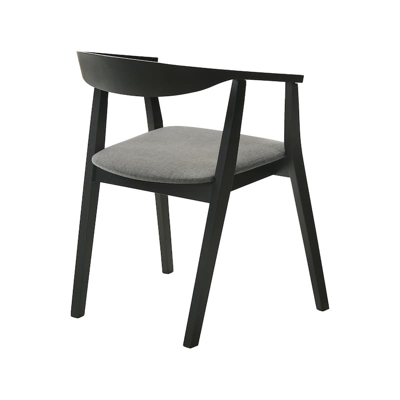 Santana Mid-Century Modern Upholstered Wood Dining Chairs - Set of 2
