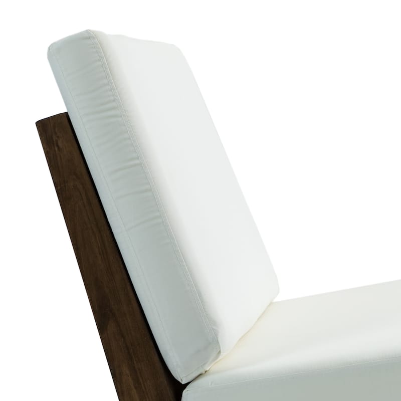 Sectional Wood Furniture 2 Seat Armless Patio Sofa