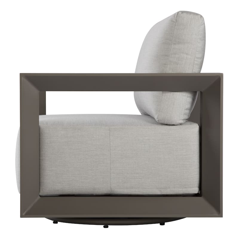 Elementi Newport Outdoor Aluminum Swivel Chair with Sunbrella® Cushions