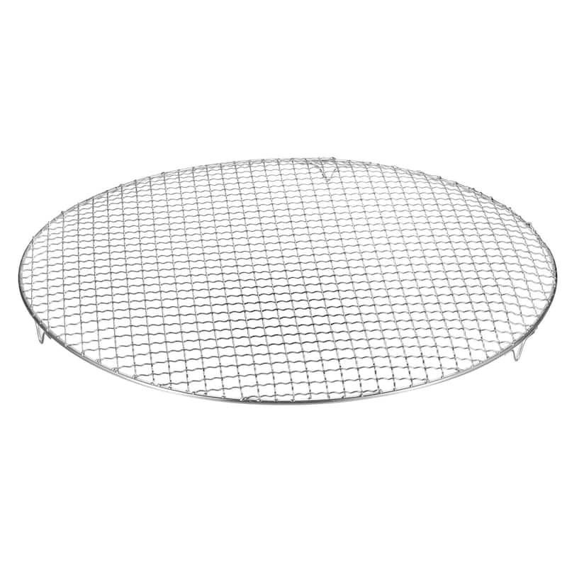 Round Cooking Rack 15" 201 Stainless Steel Barbecue Grill with 20mm Legs - 15 Inch
