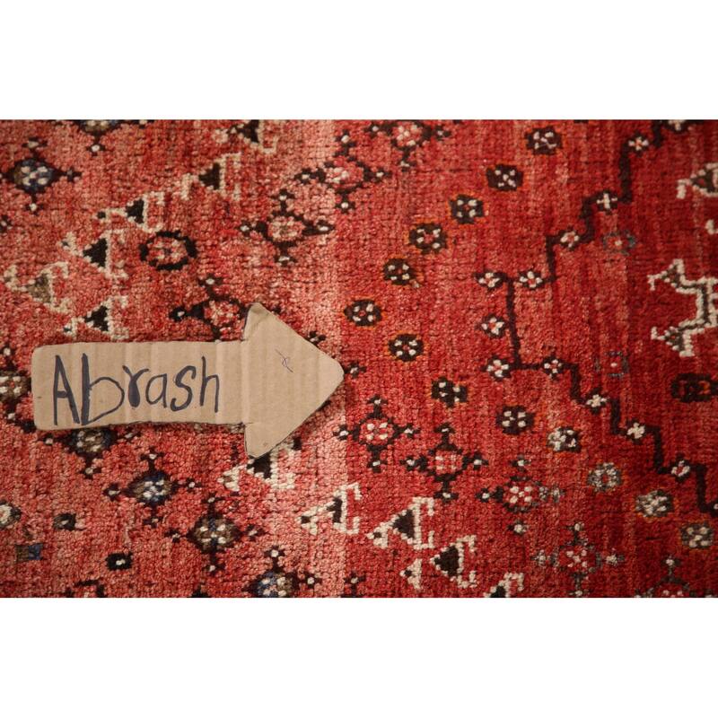 Medallion Shiraz Persian Vintage Area Rug Handmade Wool Carpet - 4'9"x 7'4"