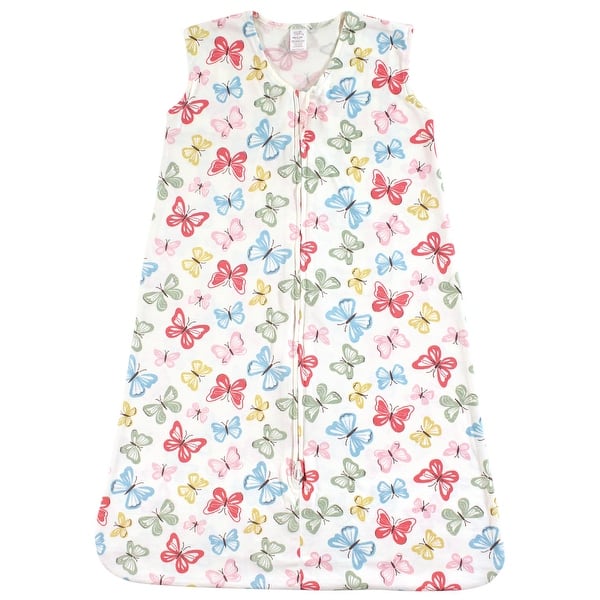 slide 1 of 1, Touched by Nature Baby Girl Organic Cotton Sleeveless Wearable Sleeping Bag, Sack, Blanket, Butterflies 12-18 Months - Butterflies