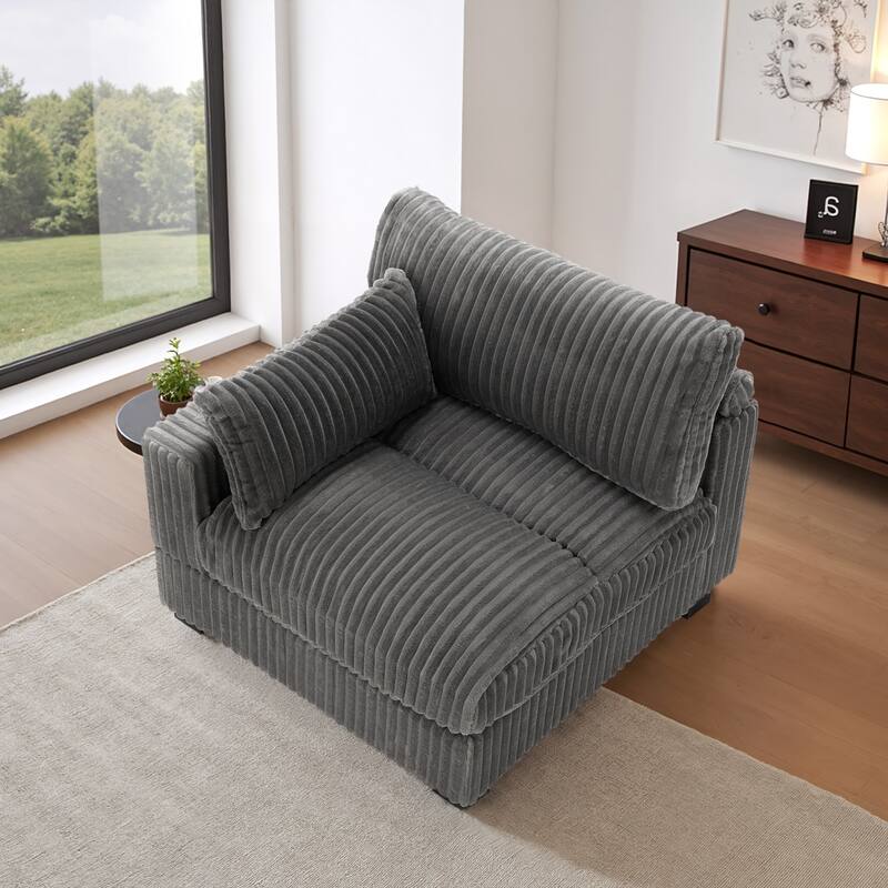 Cotton Flannel corner Sofa Armless Modular Sectional Sofa Seamless Combination