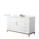Option White, Bronze Trim, White Quartz Top