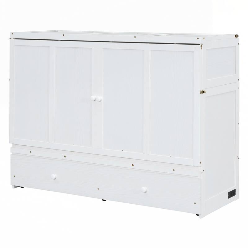 Murphy Bed with USB Port and a Large Drawer