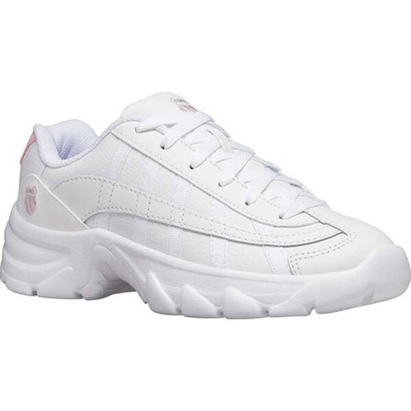 pink and white k swiss