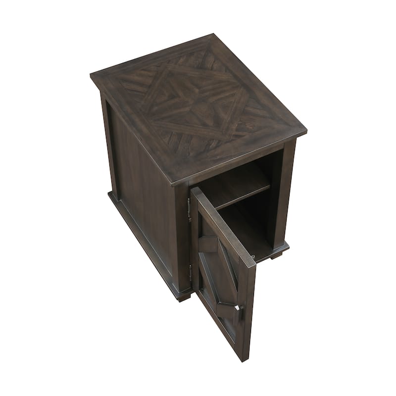 Varlet Rectangular Wood Chairside Table