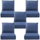preview thumbnail 58 of 121, Gymojoy 24"x22"x6" Patio Thick Cushions & Pillows Set - Deep Seat Indoor/Outdoor Water & Fade Resistant Five Sets - Blue