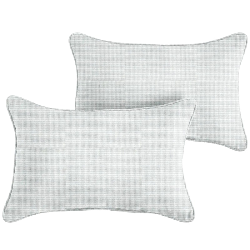 Sorra Home Sunbrella Canvas Indoor/Outdoor Corded Lumbar Pillows (Set of 2)