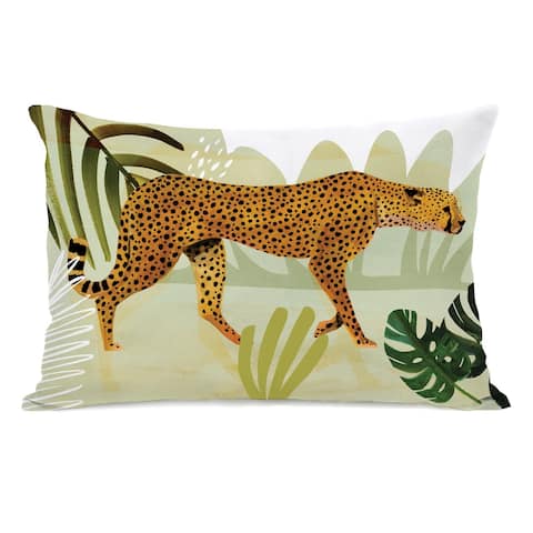 Fierce in The Jungle - Lumbar Pillow by Victoria Borges