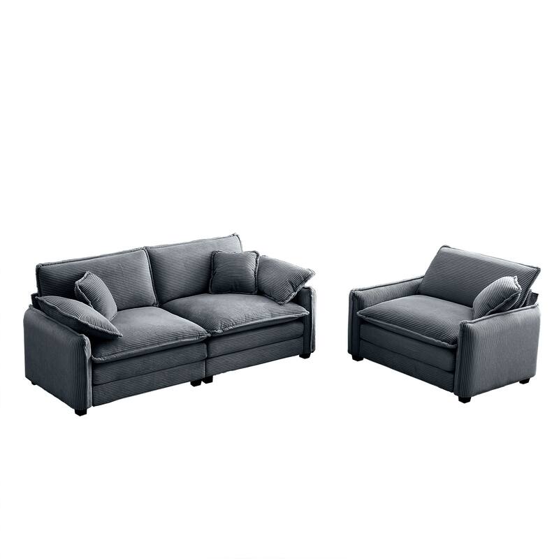 2+1Seater Flexible Combinations Sofa Set with Removable Armrests