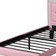 preview thumbnail 3 of 3, Polyurethane Twin Size Bed In High Headboard In Pink
