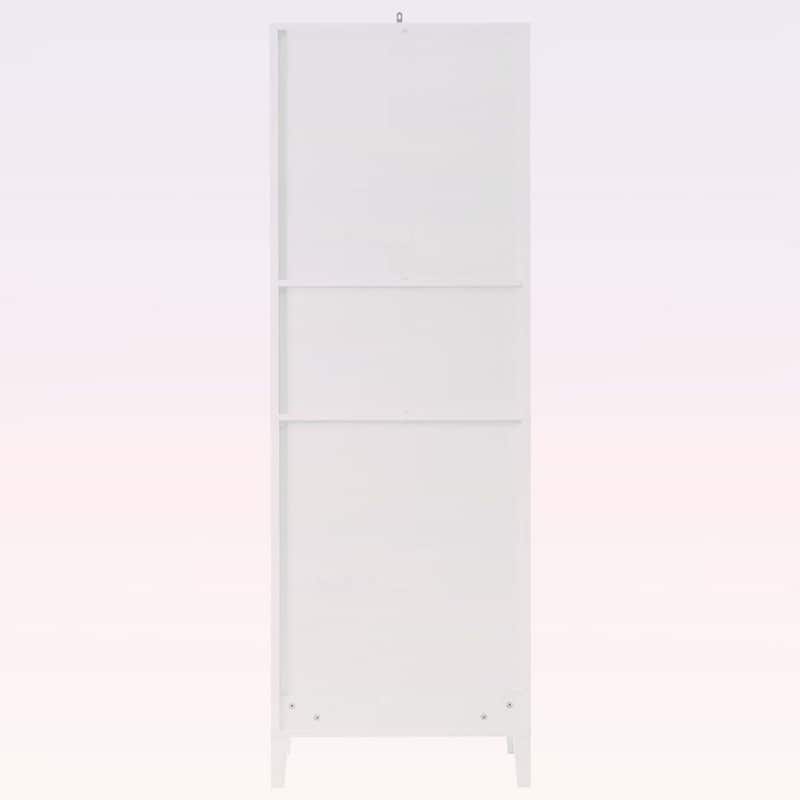 Freestanding Tall Cabinet with Drawer,2 Cabinets,4 Soft-Close Doors,and Adjustable Shelves for Versatile Storage