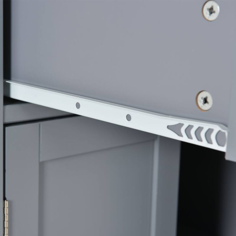 Kitchen Island Cart with Solid Wood Top, 4 Door Cabinet, 2 Drawers, Spice & Towel Rack, Locking Wheels, 54.3" - White