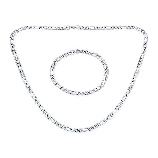 Silver necklacebracelet set