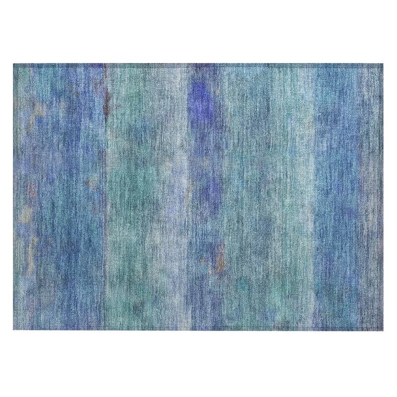 Machine Washable Indoor/ Outdoor Contemporary Ombre Chantille Rug
