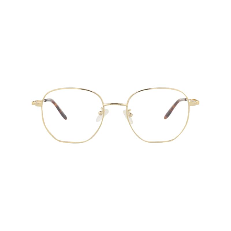 Alexander McQueen Round-Frame Metal Optical Frames - Gold Gold Transparent - Gold