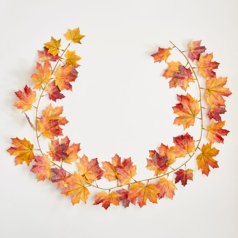65" Artificial Fall Maple Leaf Garland