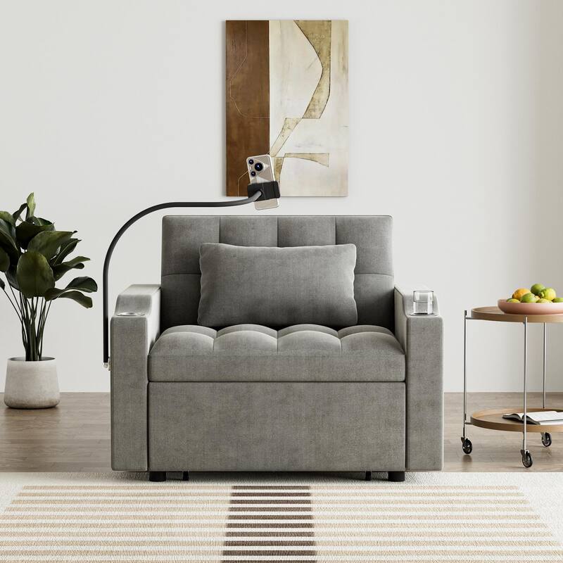 Ouyessir 3 in 1 Multi-Functional Convertible Single Sleeper Sofa Bed for Small Living Spaces