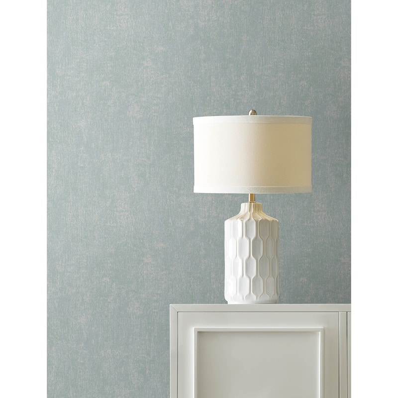 Advantage Edmore Light Blue Faux Suede Wallpaper