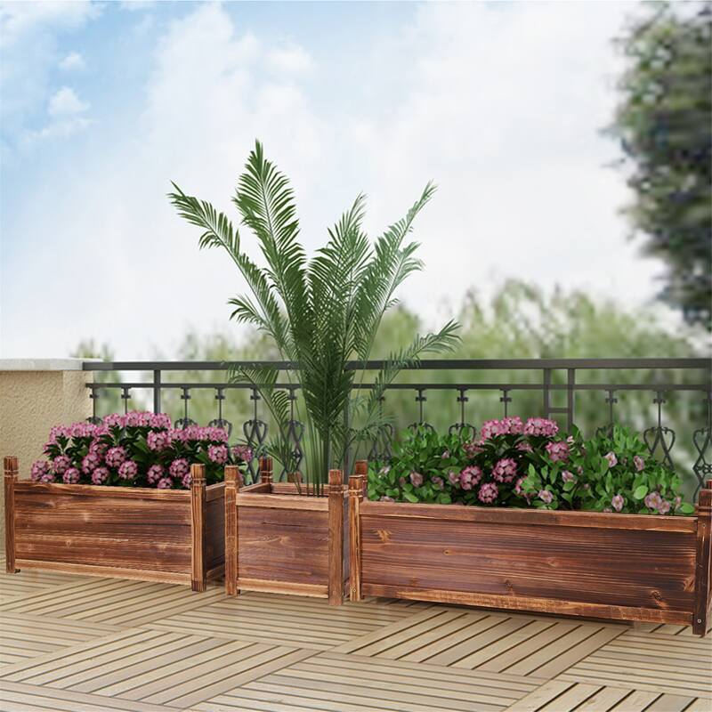 Garden Flower Planter Raised Box Vegetable Bed for Garden Yard Patio