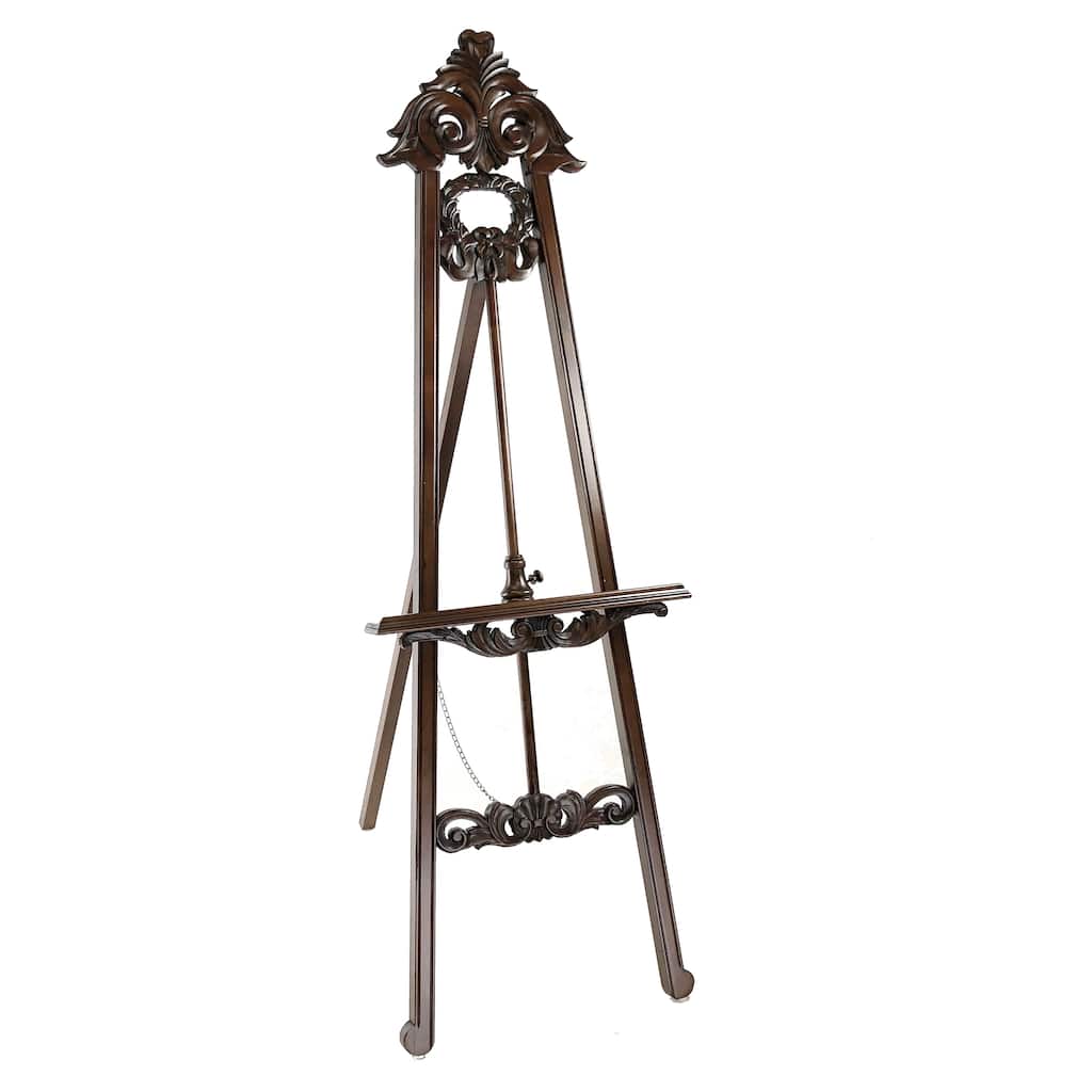 Traditional Style Sandy Easel with Angular Legs, Brown