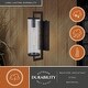preview thumbnail 23 of 37, VAXCEL Morgan Park 1-Light Dusk to Dawn Sensor Outdoor Wall Sconce, Durable Steel, Clear Seeded Glass Shade, LED Compatible