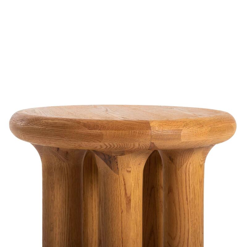 Madron Solid Oak Side Table, Brown