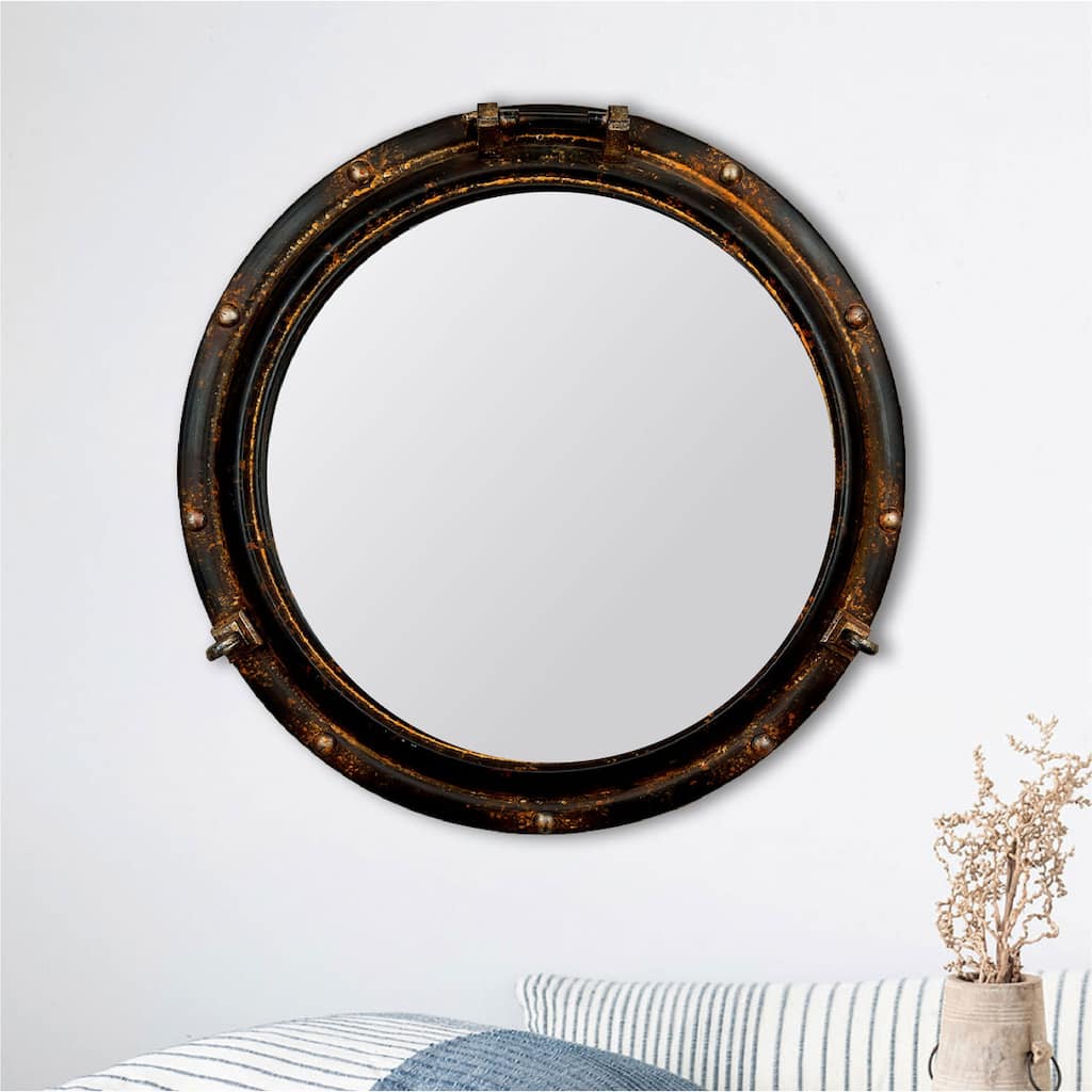 Metal Porthole Wall Mirror
