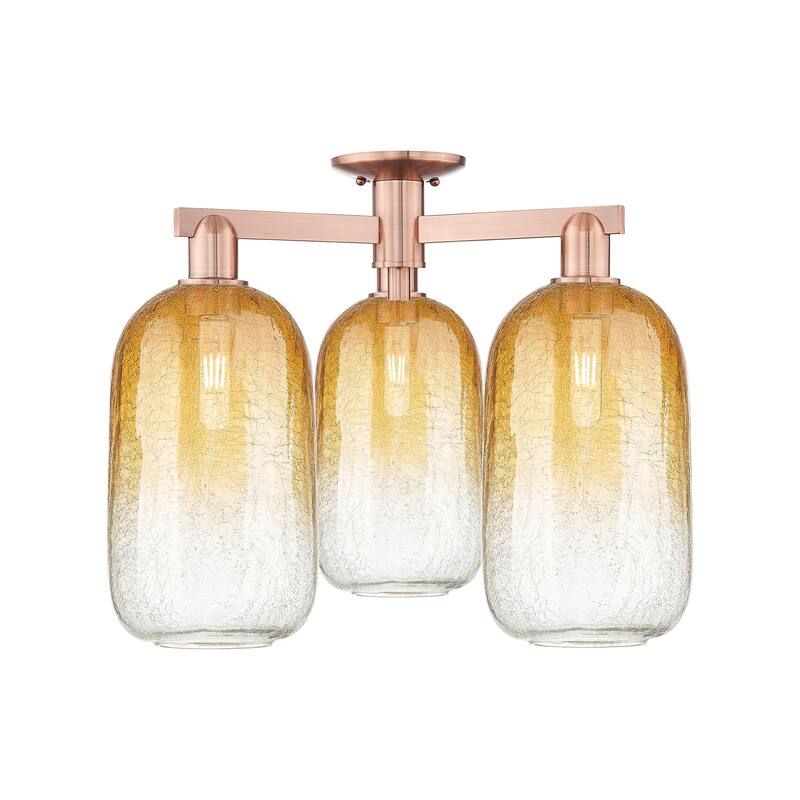 Innovations Lighting Downtown Urban - Brookhaven Cloche - 3 Light 25" Semi-Flush Mount