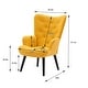 preview thumbnail 64 of 62, Fabric Upholstered Tufted Wingback Living Room Chair With Wooden Legs