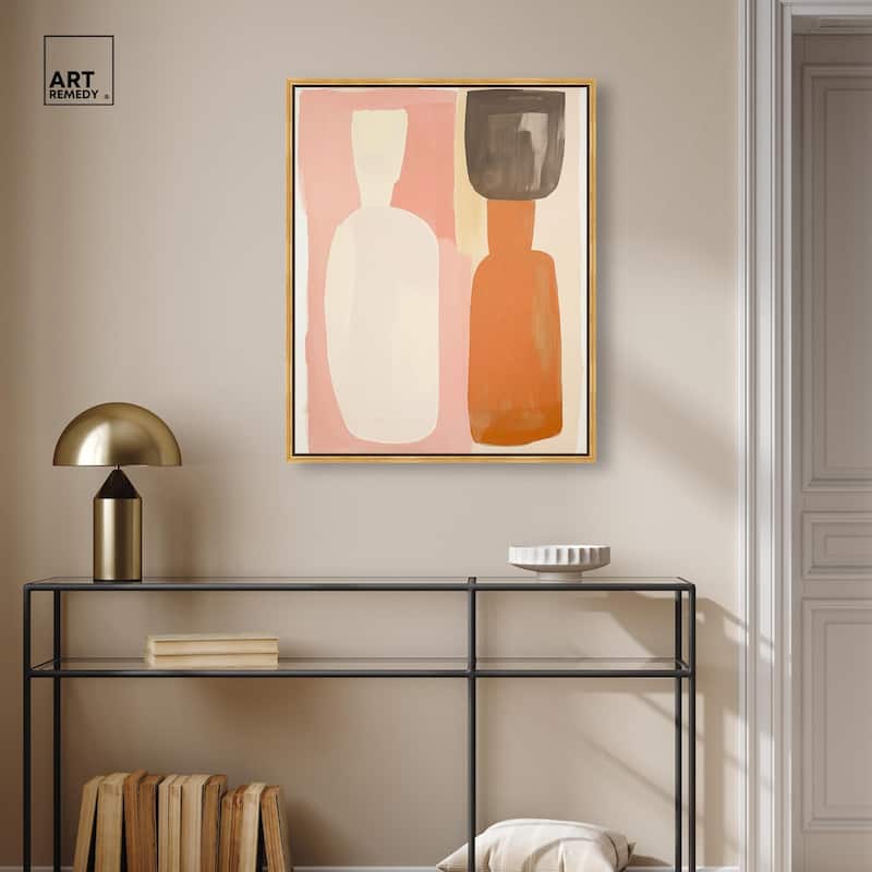 Pink Meets Clay II Canvas by Art Remedy