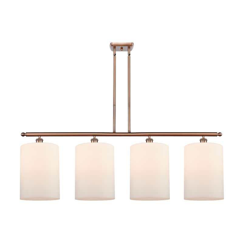 Innovations Lighting Cobbleskill - 4 Light 48" Island Light - Antique Copper/Matte White