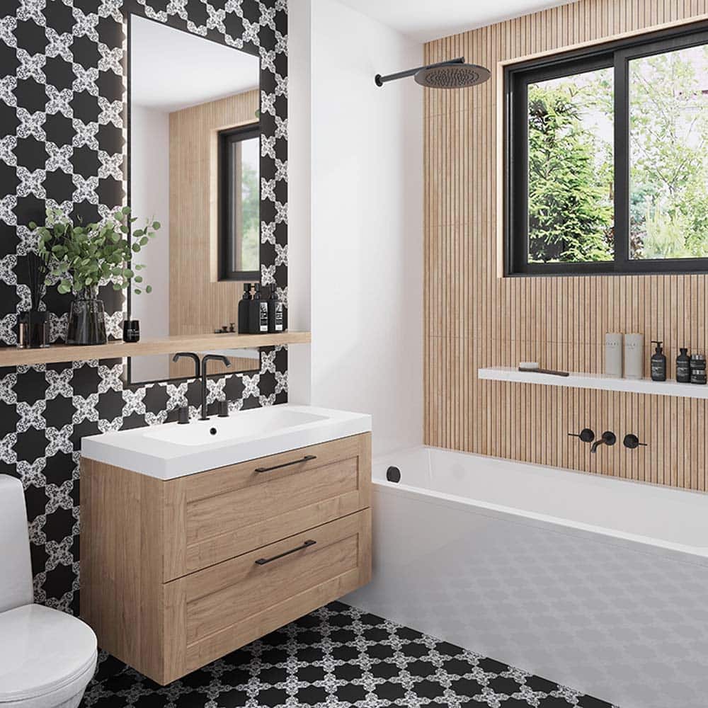 Apollo tile 5" x 5" Siena Matte Black Ceramic Tile (5.37 sq ft/case) - 27 Pack