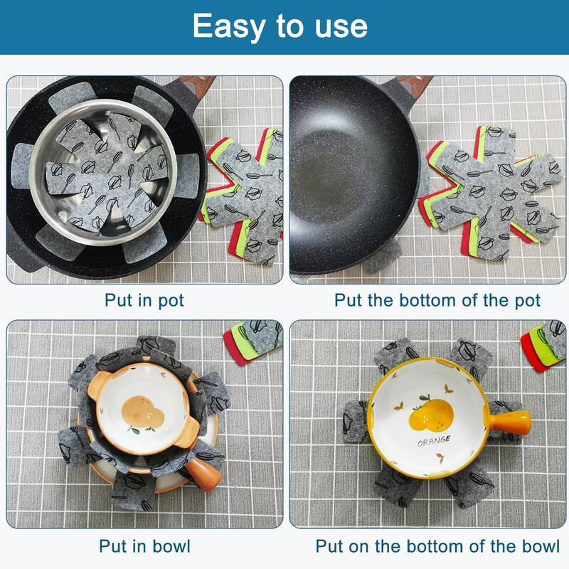 Pot and Pan Protectors, 3 Size Pot Separator for Stacking
