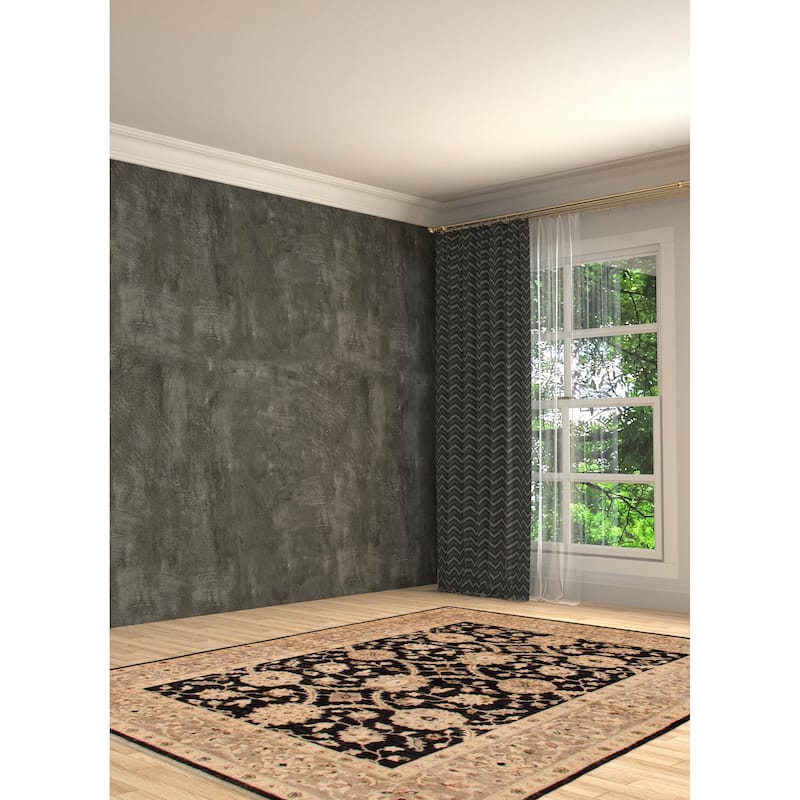 ECARPETGALLERY Hand-knotted Chobi Finest Black Wool Rug - 5'0 x 6'8