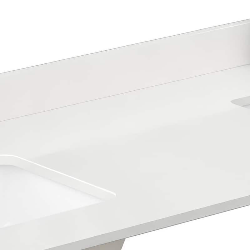 Wyndham Collection WCFQC184DTOPUNS-Q 84" Quartz Vanity Top with