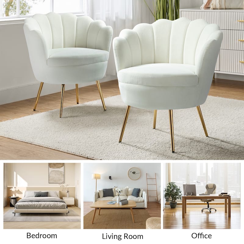 Xabier Cute Modern Upholstered Barrel Chair Accent Chair with Tufted Back by HULALA HOME