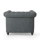 preview thumbnail 12 of 51, Castalia Chesterfield Tufted Club Chair by Christopher Knight Home - 39.00" L x 33.50" W x 28.00" H
