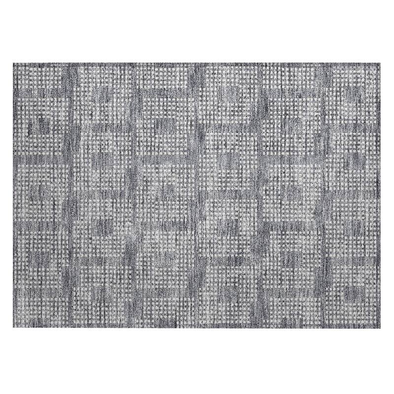 Machine Washable Indoor/ Outdoor Chantille Modern Houndstooth Rug