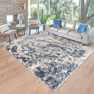 Gertmenian Damita Polypropylene High-Low Fringe Plush Area Rug Collection