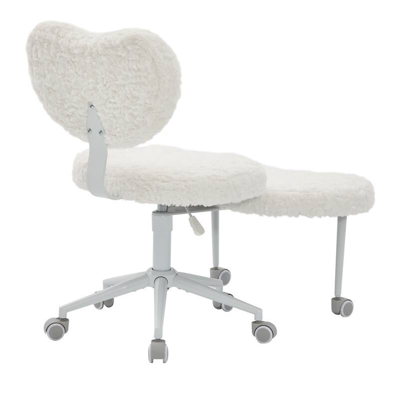Artificial rabbit hair Meditation Chair Plus, Cross Legged Chair with Wheels, ADHD Chair, Criss Cross Desk Chair