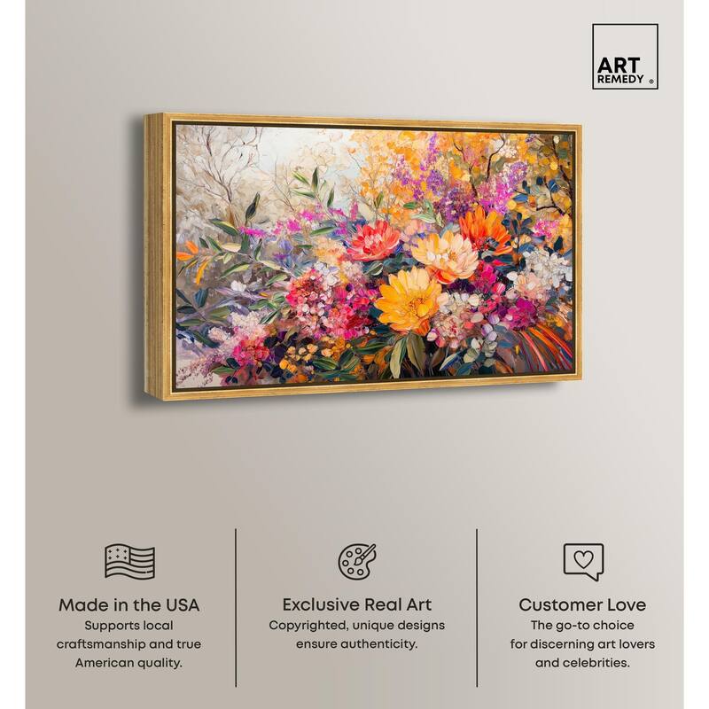 Golden Hour Garden Canvas by Art Remedy