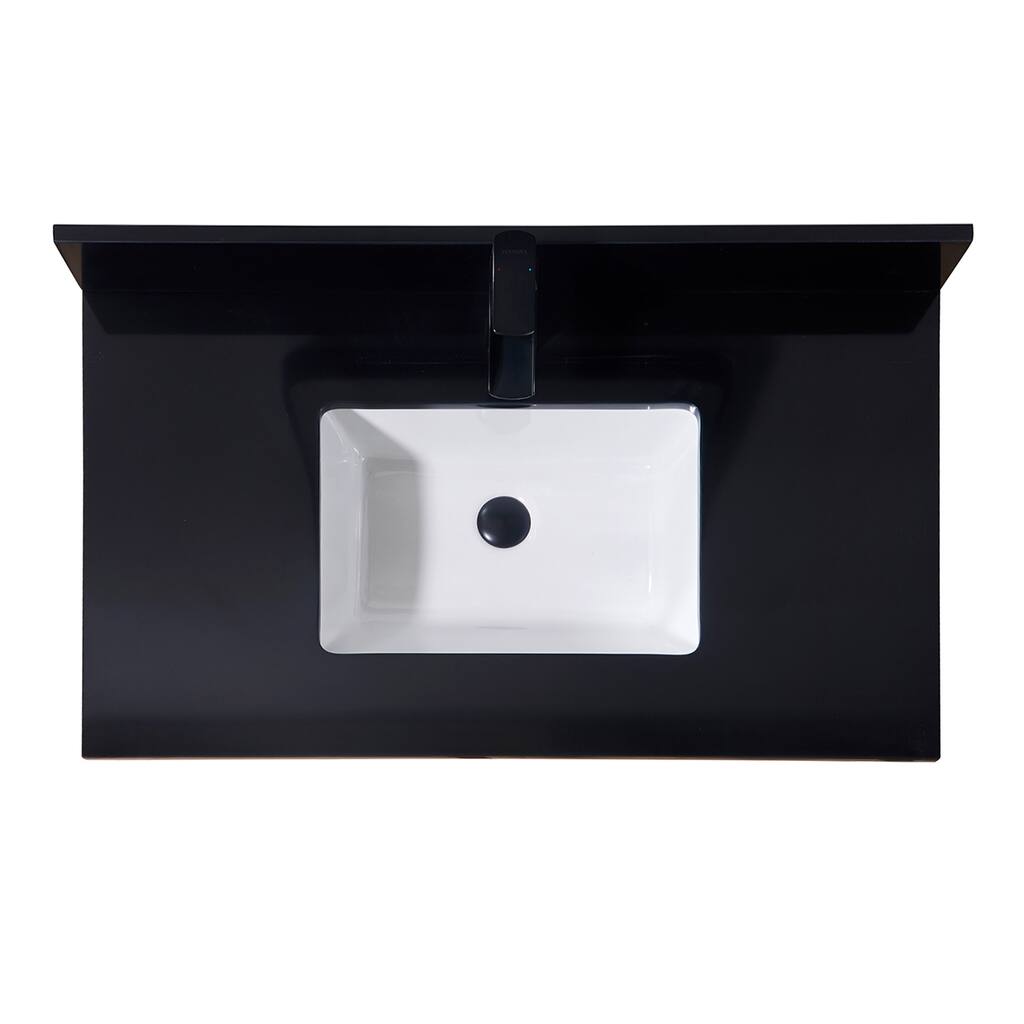 Altair Feltre Bathroom Vanity Countertop in Imperial Black Finish