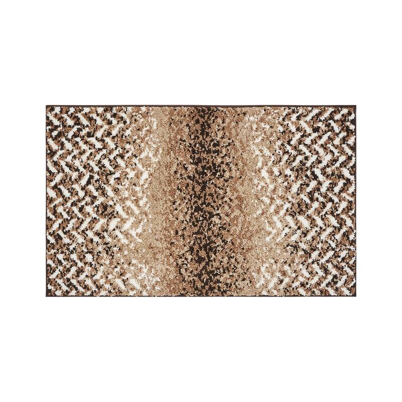 Better Trends 100% Micro Polyester Knitted Bathroom Rugs - Casablanca Collection with Chevron Pattern, Machine Washable Bath Mat