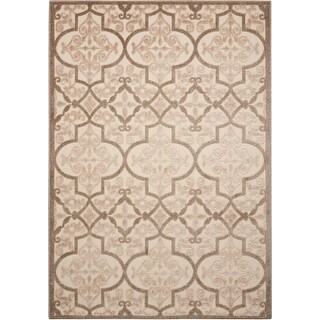 Cream and Beige Trellis Indoor Outdoor Area Rug - Bed Bath & Beyond ...