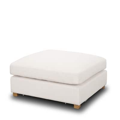 Halston Large Ottoman Oatmeal Performance Fabric - 38.98 x38.98 x17.91