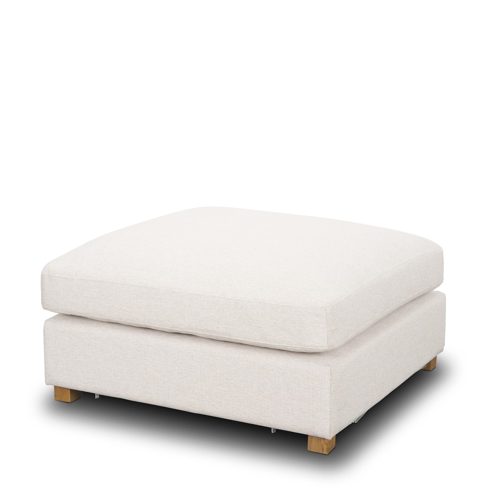 Halston Large Ottoman Oatmeal Performance Fabric - 38.98 x38.98 x17.91