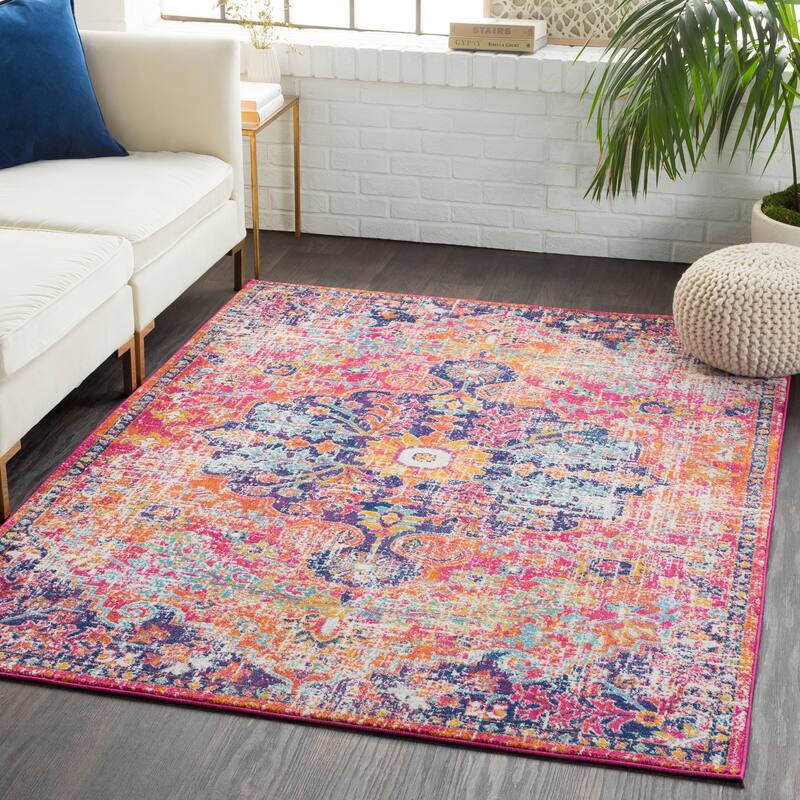 Artistic Weavers Caressa Vintage Boho Area Rug - 2'7" x 7'3" Runner - Pink